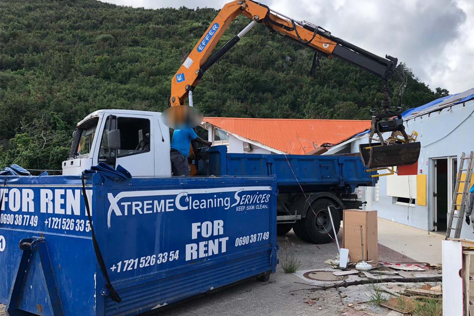 Location benne 10m3 Saint-Martin SXM