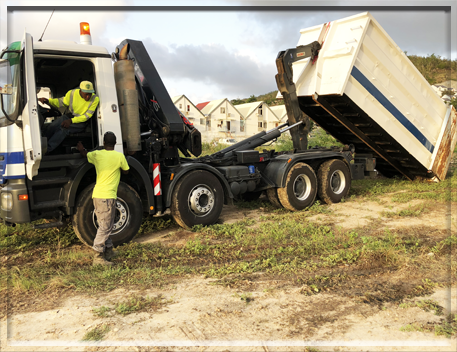 location de bennes diffrents volumes sur saint-martin.